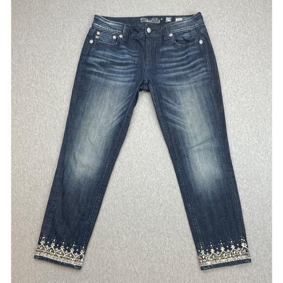 Miss Me Denim - Miss Me Jeans Womens 29 Blue Cotton Blend Stretch Ankle Skinny Leg